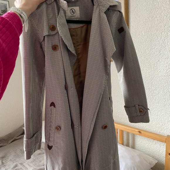 Aigle Waterproof Trench Coat Size S-M - Picture 2 of 3